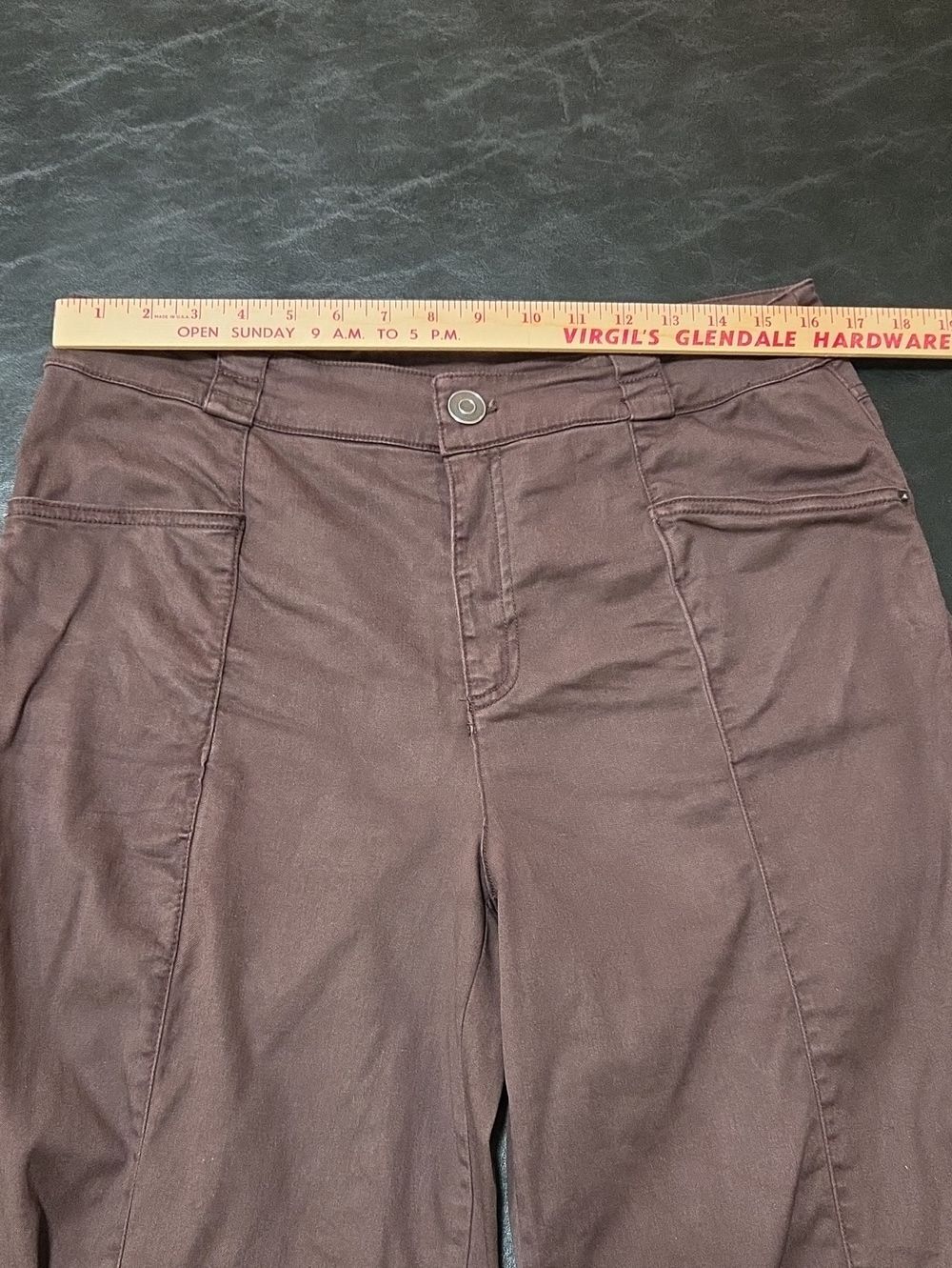 Joie Womens Chocolate Brown 100% Linen Wide Leg Seam Detail Pants Size 10 - Picture 6 of 9